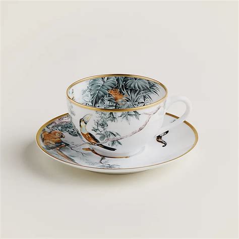 hermes equateur piatti|Hermes Carnets d' Equateur Birds Tea Cup & Saucer.